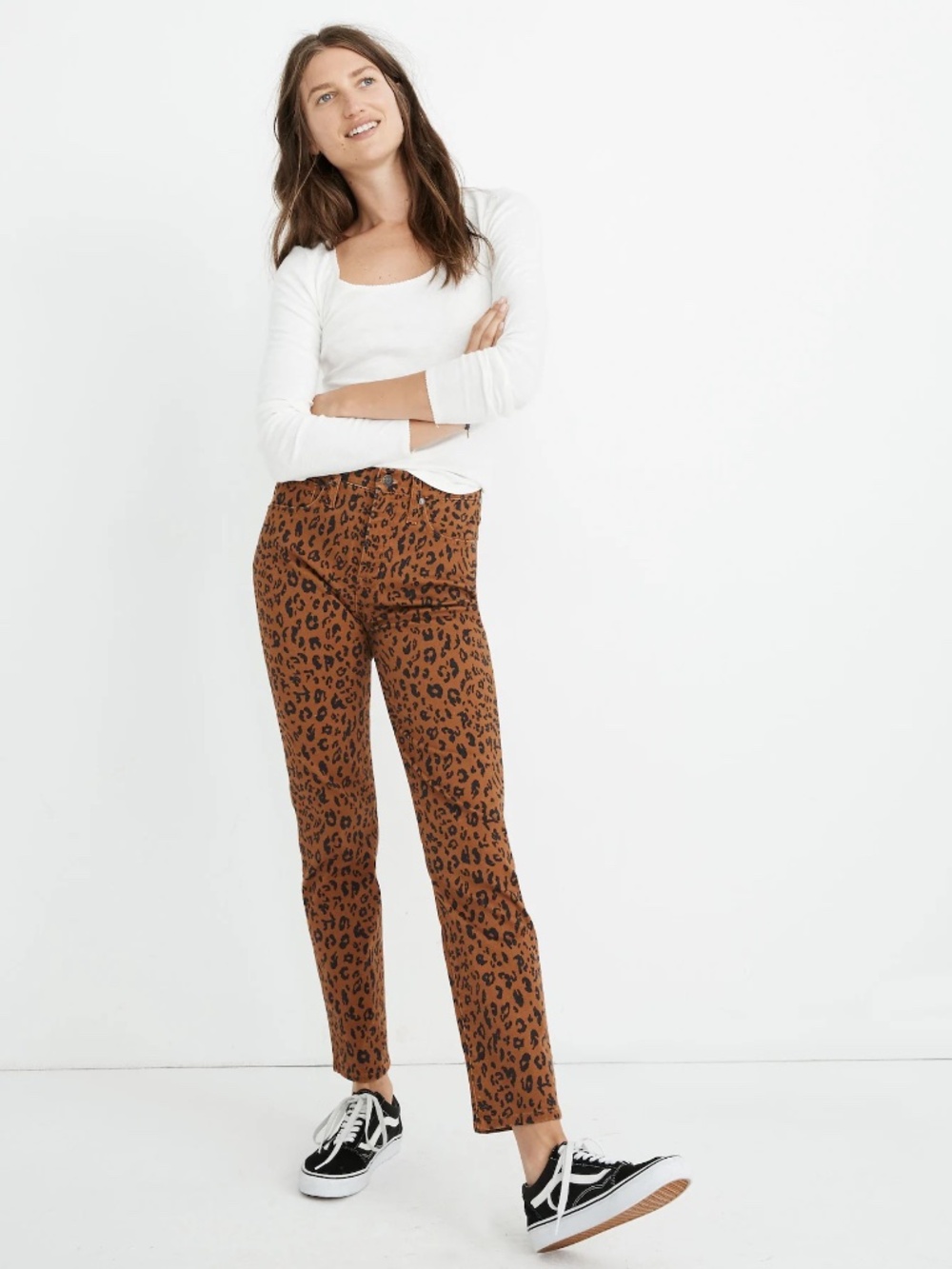 MADEWELL stovepipe leopard print size 25